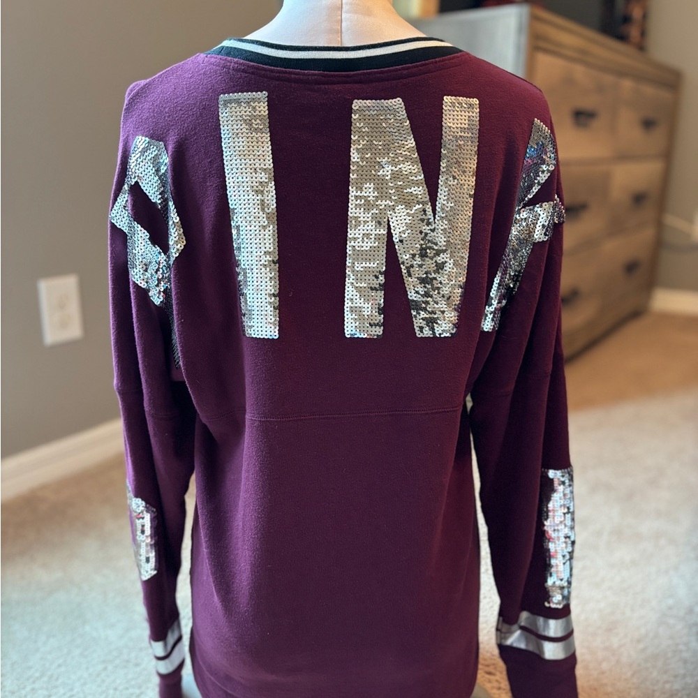 Pink bling pullover